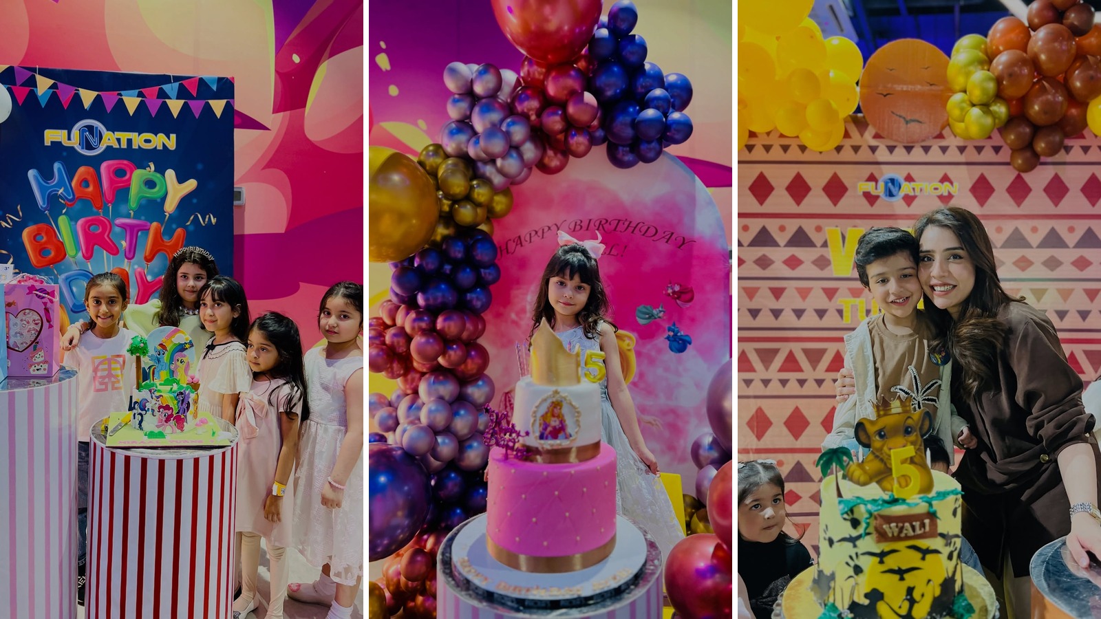 Birthday party package setup with decorations at Funation Lahore